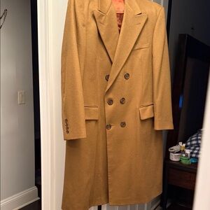 Brooks Brothers Men's Camel Double-Breasted Trench Coat